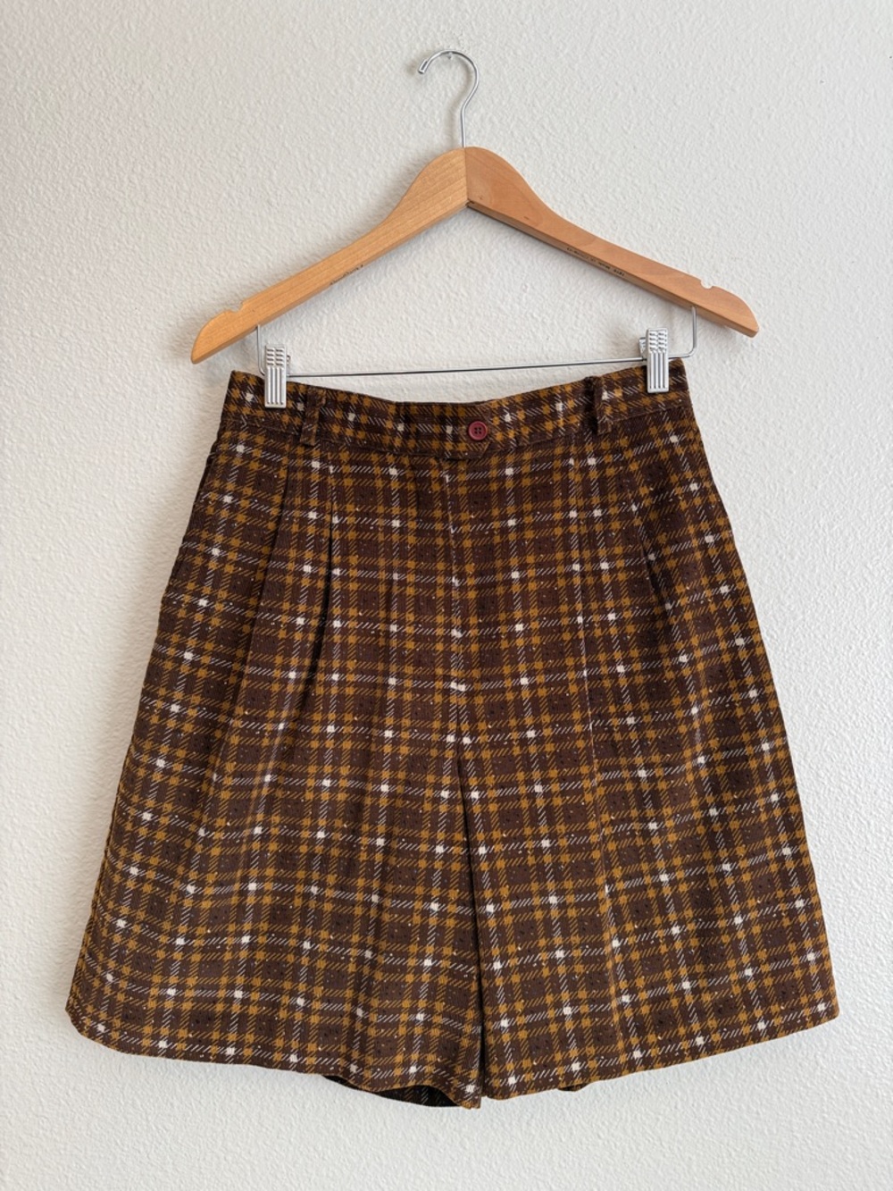 Vintage Counterparts High Waisted Cotton Shorts Size 10 Brown 90s Retro Y2K